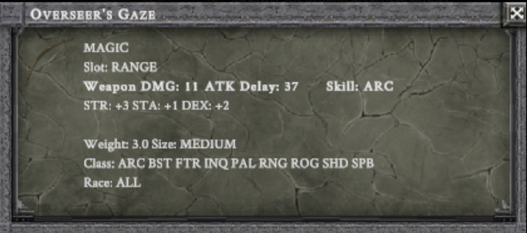 OVERSEER'S GAZE item card