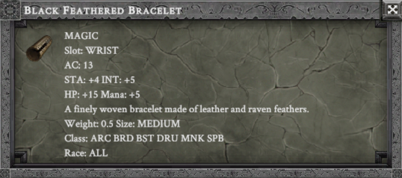 BLACK FEATHERED BRACELET item card