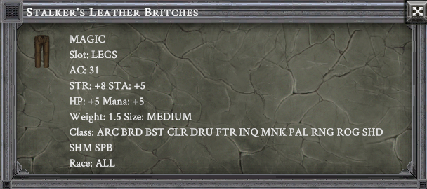 STALKER'S LEATHER BRITCHES item card