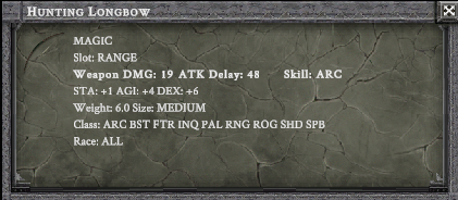 HUNTING LONGOW item card