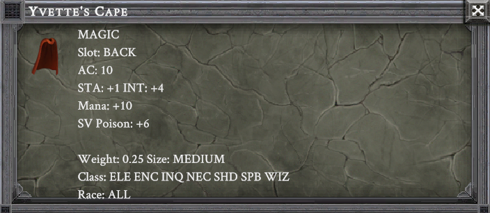 YVETTE'S CAPE item card