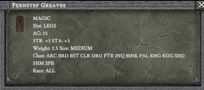 FERNSTEP GREAVES item card