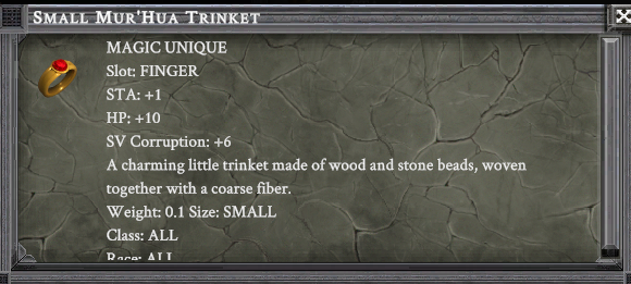 SMALL MUR'HUA TRINKET item card