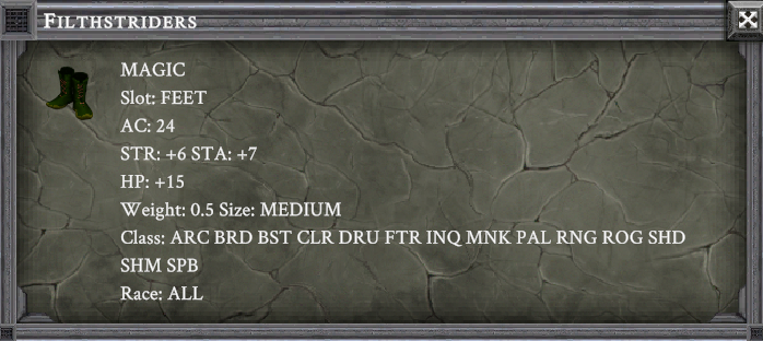 FILTHSTRIDERS item card