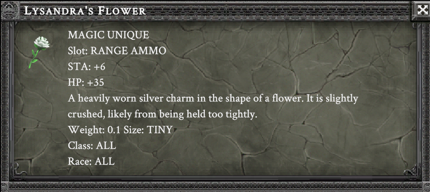 LYSANDRA'S FLOWER item card
