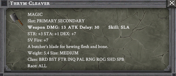 THRYM CLEAVER item card