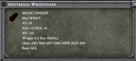 DEXTEROUS WRISTGUARD item card