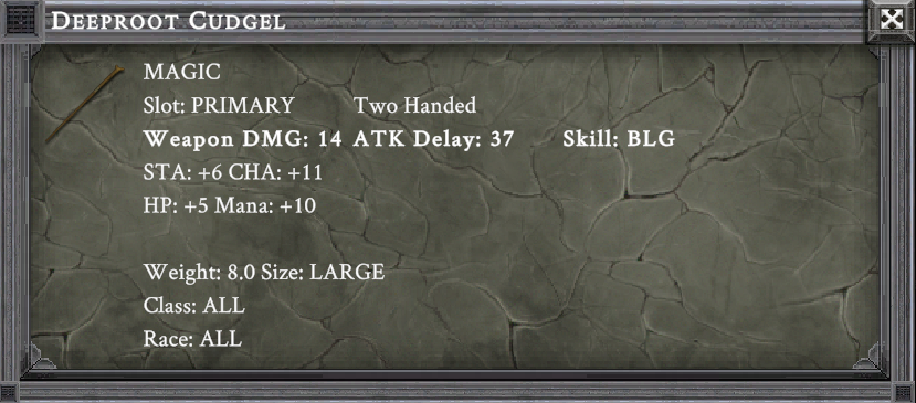 DEEPROOT CUDGEL item card