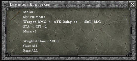LUMINOUS RUNESTAFF item card