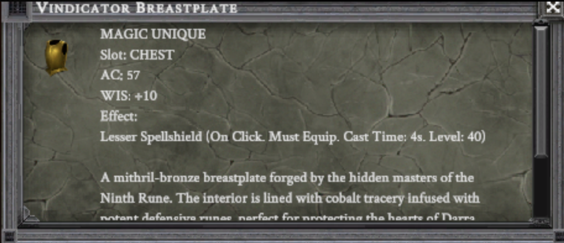 VINDICATOR BREASTPLATE item card