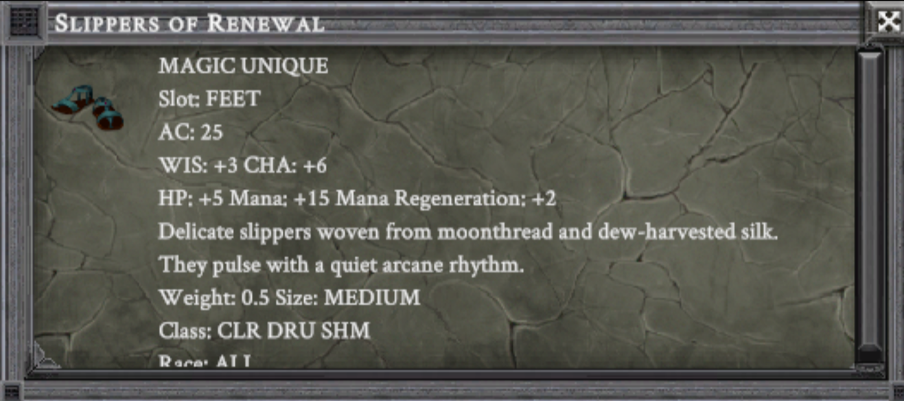 SLIPPERS OF RENEWAL item card