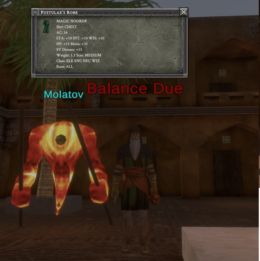 Pending new item: PUSTULAX'S ROBE